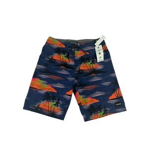 Size 32 Hurley Men's Phantom-Eco Weekender 20" Boardshort Sunset Shorts Blue New